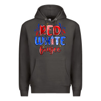 Smoke red white boujee Premium Hoodie - MaliasSmallBusiness