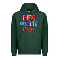 Sports Green red white boujee Premium Hoodie - MaliasSmallBusiness