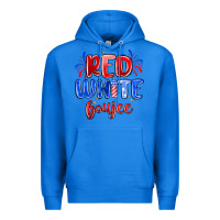 True Royal red white boujee Premium Hoodie - MaliasSmallBusiness