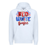White red white boujee Premium Hoodie - MaliasSmallBusiness