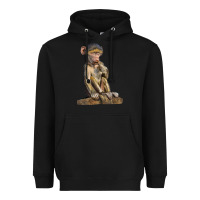 Black Baby Baboon Illustrations Heavyweight Hoodie - LillyAllenDesigns