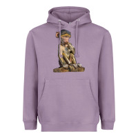 Lavender Baby Baboon Illustrations Heavyweight Hoodie - LillyAllenDesigns