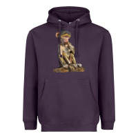 Plum Baby Baboon Illustrations Heavyweight Hoodie - LillyAllenDesigns
