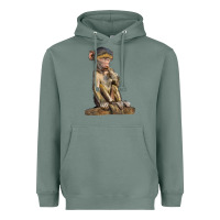 Sage Baby Baboon Illustrations Heavyweight Hoodie - LillyAllenDesigns