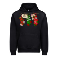 Black Christmas Socks With Santa Letter Urban Hoodie - LillyAllenDesigns