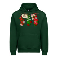 Forest Green Christmas Socks With Santa Letter Urban Hoodie - LillyAllenDesigns