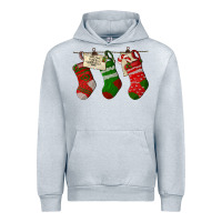 Heather Grey Christmas Socks With Santa Letter Urban Hoodie - LillyAllenDesigns