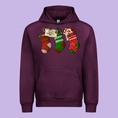 Christmas Socks With Santa Letter Urban Hoodie Designed By Lillyallendesigns