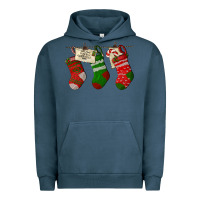 Pigment Midnight Navy Christmas Socks With Santa Letter Urban Hoodie - LillyAllenDesigns