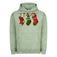 Pigment Oil Green Christmas Socks With Santa Letter Urban Hoodie - LillyAllenDesigns