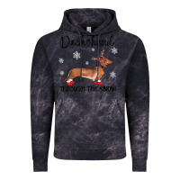 Cloud Black dachshund through the snow Vintage Hoodie - MaliasSmallBusiness