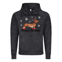 Vintage Black dachshund through the snow Vintage Hoodie - MaliasSmallBusiness