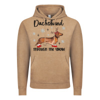 Vintage Coffee dachshund through the snow Vintage Hoodie - MaliasSmallBusiness