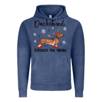 Vintage Denim dachshund through the snow Vintage Hoodie - MaliasSmallBusiness