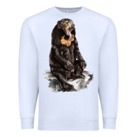 White Malayan Sun Bear Premium Sweatshirt - LillyAllenDesigns