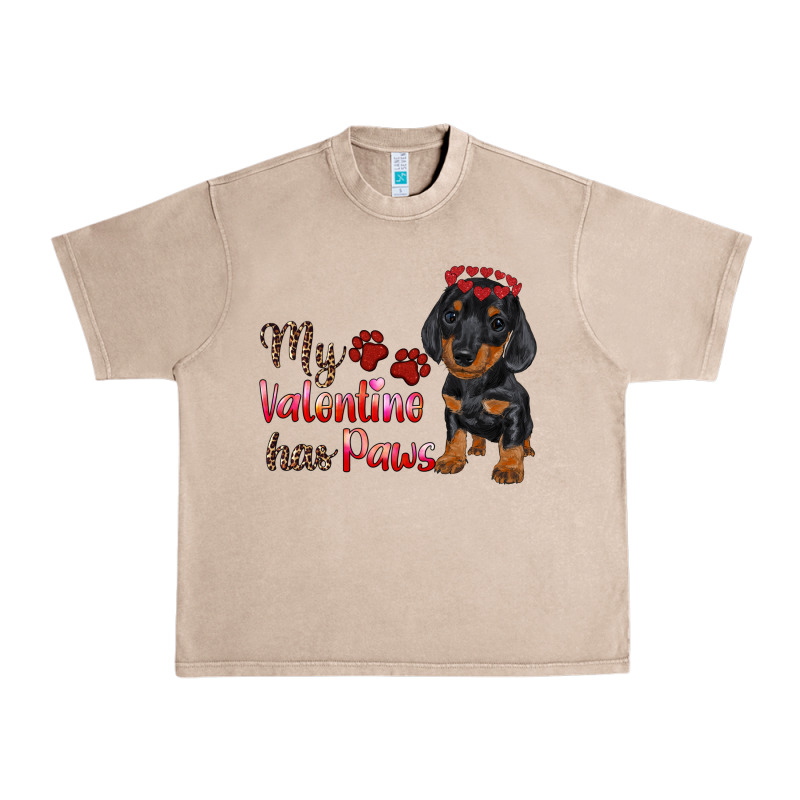 My Valentine Has Paws Urban Heavy Tee by RanaPortraitStore | Teevron
