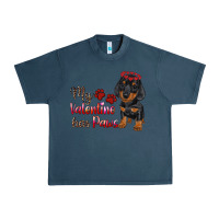 Midnight Navy my valentine has paws Urban Heavy Tee - RanaPortraitStore