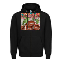 Black football leopard cactus Zipper Hoodie - JahusDesignShop
