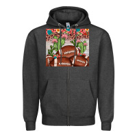 Charcoal Heather football leopard cactus Zipper Hoodie - JahusDesignShop