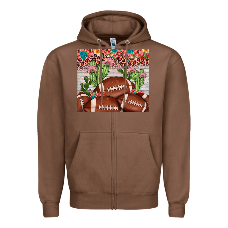 Football Leopard Cactus Zipper Hoodie by JahusDesignShop | Teevron