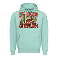Seafoam football leopard cactus Zipper Hoodie - JahusDesignShop