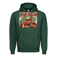 Sports Green football leopard cactus Zipper Hoodie - JahusDesignShop