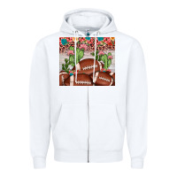 White football leopard cactus Zipper Hoodie - JahusDesignShop