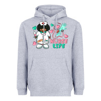 Heather Grey nurse life afro american nurse Heavyweight Hoodie - BarkalooDesign