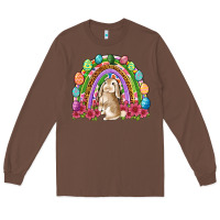 Chestnut Easter rainbow Bunny Easter Day Long Sleeve Tee - Neo Western