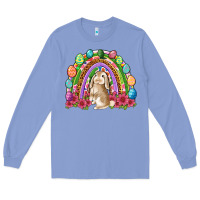 Colony Blue Easter rainbow Bunny Easter Day Long Sleeve Tee - Neo Western