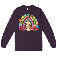 Plum Easter rainbow Bunny Easter Day Long Sleeve Tee - Neo Western