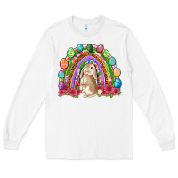 White Easter rainbow Bunny Easter Day Long Sleeve Tee - Neo Western