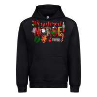Black Registered Nurse Christmas Urban Hoodie - LillyAllenDesigns