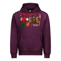 Mauve Wine Registered Nurse Christmas Urban Hoodie - LillyAllenDesigns