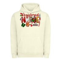 Pigment Pistachio Registered Nurse Christmas Urban Hoodie - LillyAllenDesigns
