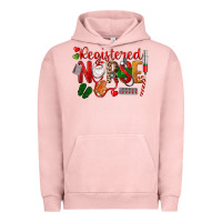 Pigment Salmon Registered Nurse Christmas Urban Hoodie - LillyAllenDesigns