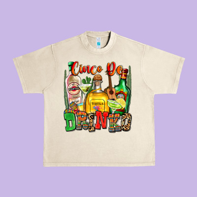 Cinco De Drinko Urban Heavy Tee Designed By Zillion Design Studio