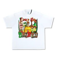 White cinco de drinko Urban Heavy Tee - Zillion Design Studio