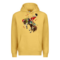 Antique Gold christmas cowboy santa Premium Hoodie - MaliasSmallBusiness