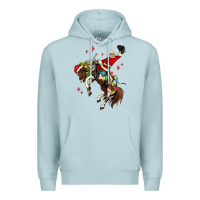 Blue Mist christmas cowboy santa Premium Hoodie - MaliasSmallBusiness