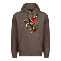 Coffee christmas cowboy santa Premium Hoodie - MaliasSmallBusiness