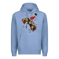 Colony Blue christmas cowboy santa Premium Hoodie - MaliasSmallBusiness