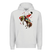 Dove Grey christmas cowboy santa Premium Hoodie - MaliasSmallBusiness
