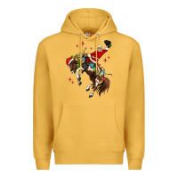 Mustard christmas cowboy santa Premium Hoodie - MaliasSmallBusiness