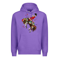 Purple christmas cowboy santa Premium Hoodie - MaliasSmallBusiness