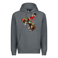 Rock christmas cowboy santa Premium Hoodie - MaliasSmallBusiness