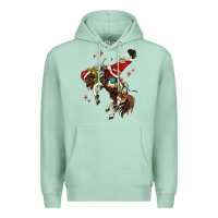 Seafoam christmas cowboy santa Premium Hoodie - MaliasSmallBusiness