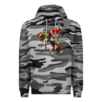 Slate Camo christmas cowboy santa Premium Hoodie - MaliasSmallBusiness