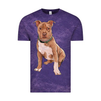 Cloud Purple Brown Pitbull Vintage Tee - RanaPortraitStore