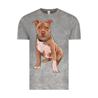Cloud Rock Brown Pitbull Vintage Tee - RanaPortraitStore